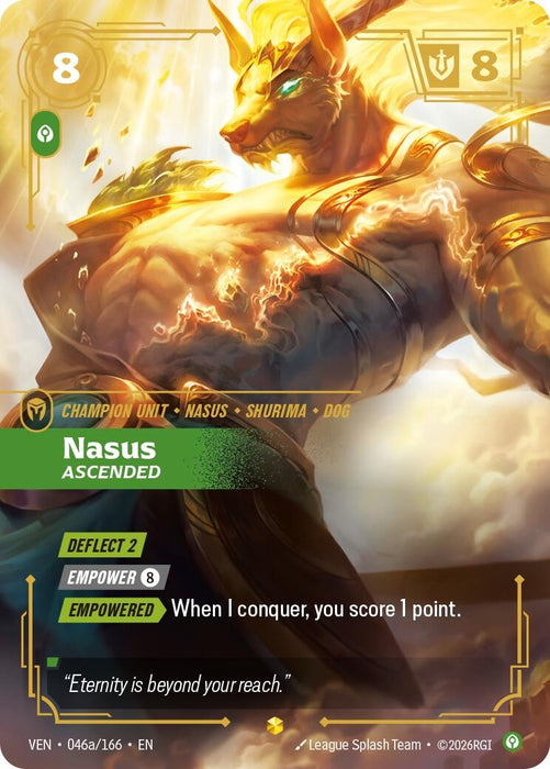 Nasus, Ascended (Alternate Art) (046a/166) (Foil) [Vendetta] (VEN)