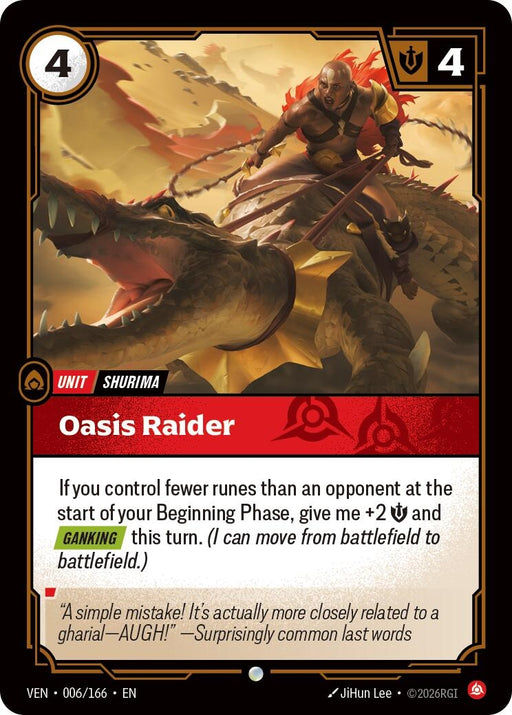 Image for Oasis Raider (006/166) [Vendetta] (VEN) - Riftbound: League of Legends Trading Card Game