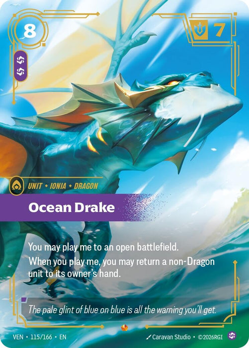 Ocean Drake (115/166) (Foil) [Vendetta] (VEN)