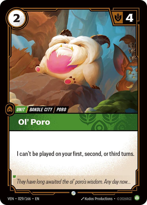 Image for Ol' Poro (029/166) (Foil) [Vendetta] (VEN) - Riftbound: League of Legends Trading Card Game
