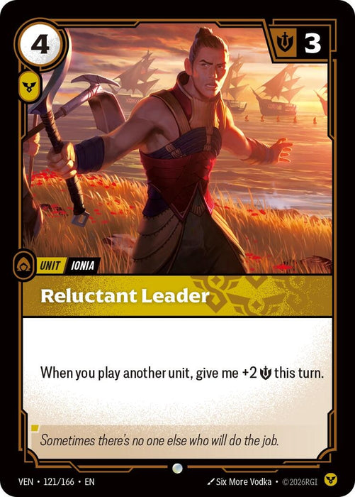 Image for Reluctant Leader (121/166) [Vendetta] (VEN) - Riftbound: League of Legends Trading Card Game