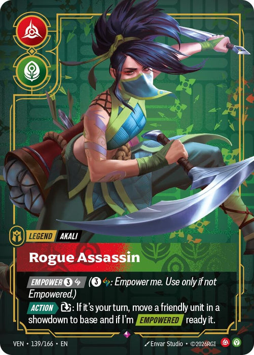 Akali - Rogue Assassin (139/166) (Foil) [Vendetta] (VEN)