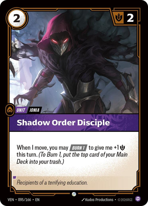 Image for Shadow Order Disciple (095/166) [Vendetta] (VEN) - Riftbound: League of Legends Trading Card Game