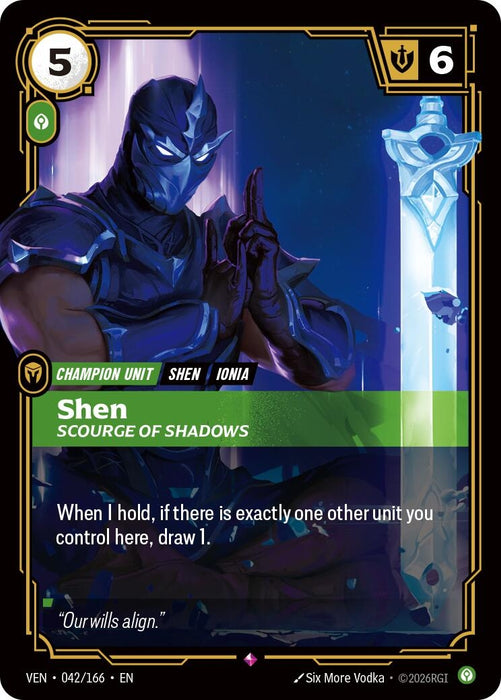 Shen, Scourge of Shadows (042/166) (Foil) [Vendetta] (VEN)