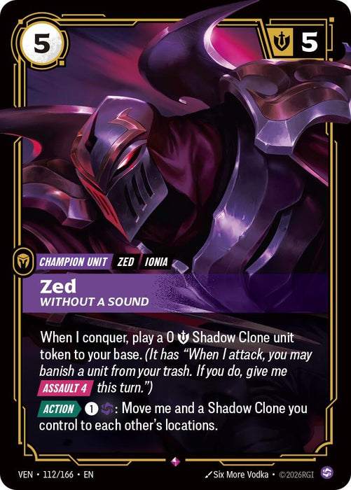 Zed, Without a Sound (112/166) (Foil) [Vendetta] (VEN)