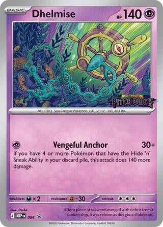 Image for Dhelmise - 084 (Patch Black Stamp) (084) (Holofoil) [ME: Mega Evolution Promo] (MEP) - Pokemon