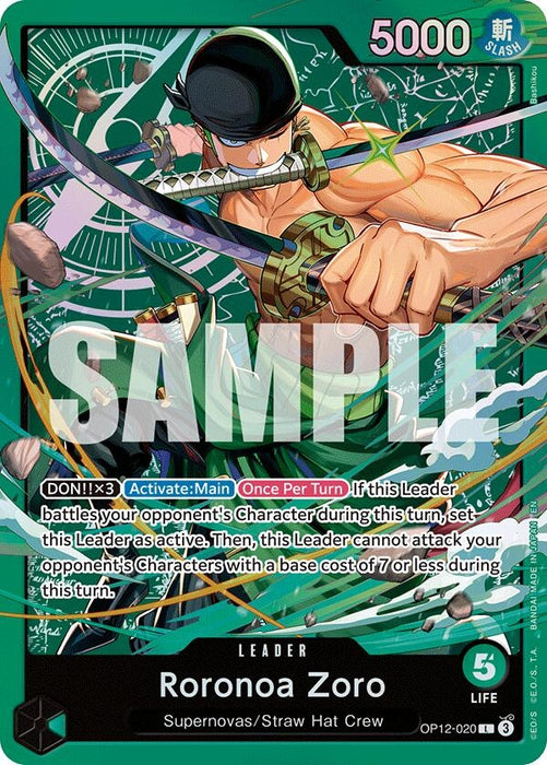 Image for Roronoa Zoro (OP12-020) (OP12-020) (Foil) [Starter Deck 32: GREEN Roronoa Zoro] (ST-32) - One Piece Card Game