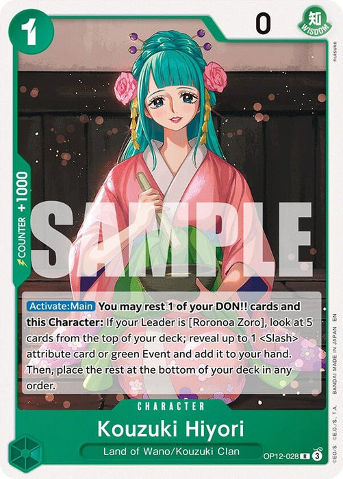 Image for Kouzuki Hiyori (OP12-028) [Starter Deck 32: GREEN Roronoa Zoro] (ST-32) - One Piece Card Game
