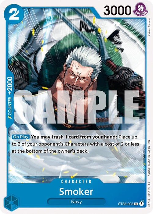 Image for Smoker (ST33-003) [Starter Deck 33: BLUE Kuzan] (ST-33) - One Piece Card Game