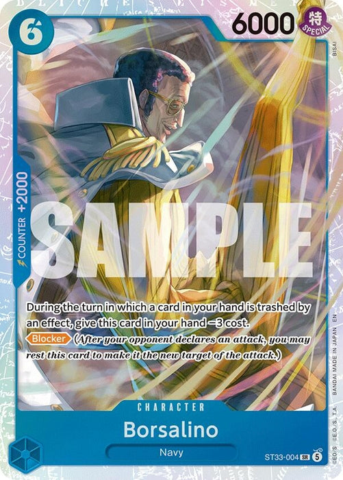 Image for Borsalino (ST33-004) (Foil) [Starter Deck 33: BLUE Kuzan] (ST-33) - One Piece Card Game