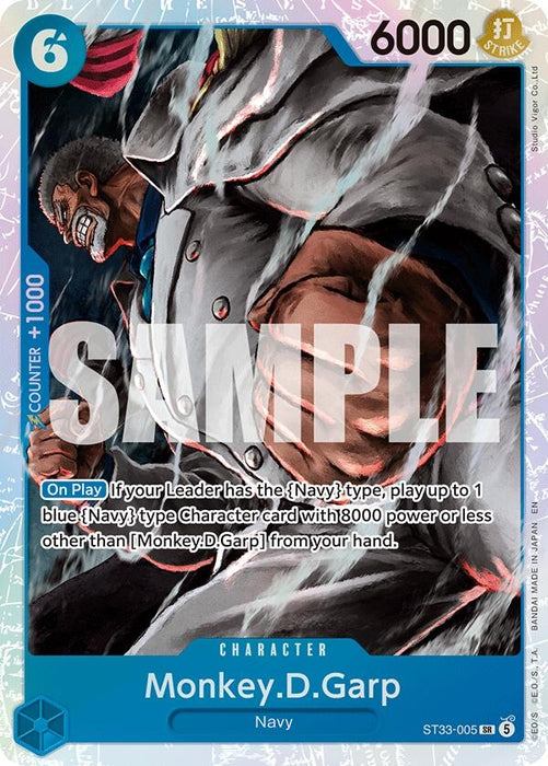 Image for Monkey.D.Garp (ST33-005) (Foil) [Starter Deck 33: BLUE Kuzan] (ST-33) - One Piece Card Game