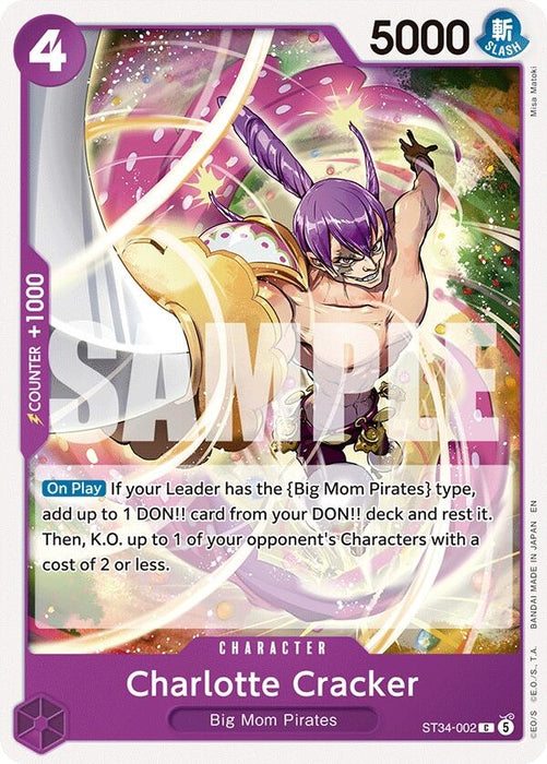 Image for Charlotte Cracker (ST34-002) [Starter Deck 34: PURPLE Charlotte Katakuri] (ST-34) - One Piece Card Game