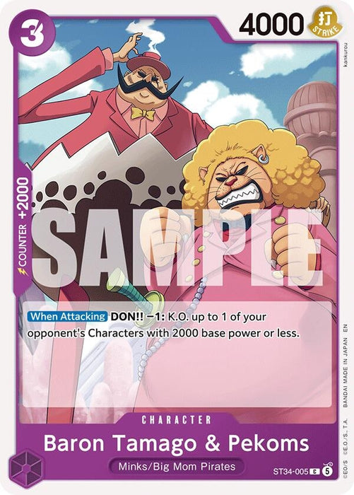 Image for Baron Tamago & Pekoms (ST34-005) [Starter Deck 34: PURPLE Charlotte Katakuri] (ST-34) - One Piece Card Game