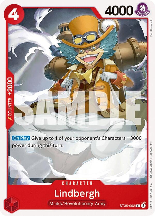 Image for Lindbergh (ST35-002) [Starter Deck 35: RED/BLACK Sabo] (ST-35) - One Piece Card Game