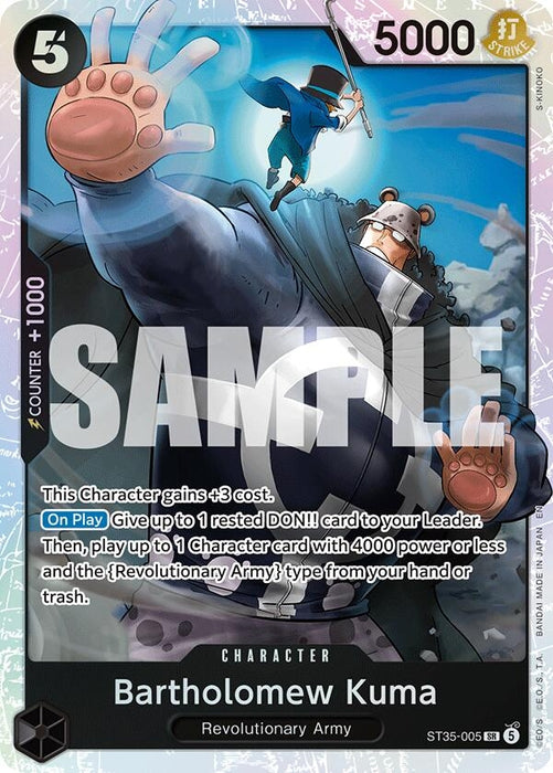 Image for Bartholomew Kuma (ST35-005) (Foil) [Starter Deck 35: RED/BLACK Sabo] (ST-35) - One Piece Card Game
