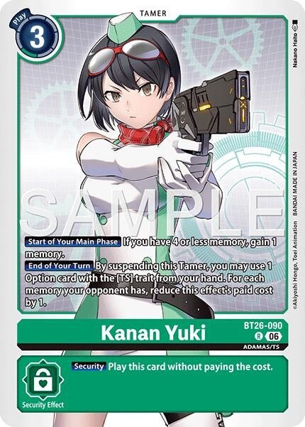 Image for Kanan Yuki (BT26-090 R) (Foil) [Timeless Bonds] (BT-26) - Digimon Card Game