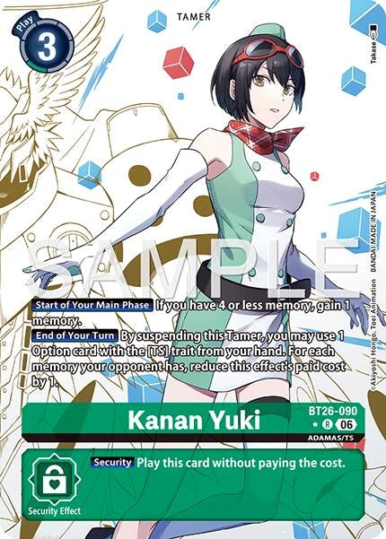 Image for Kanan Yuki (Alternate Art) (BT26-090 R) (Foil) [Timeless Bonds] (BT-26) - Digimon Card Game