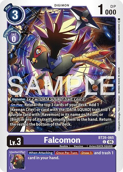 Image for Falcomon (BT26-065 C) [Timeless Bonds] (BT-26) - Digimon Card Game