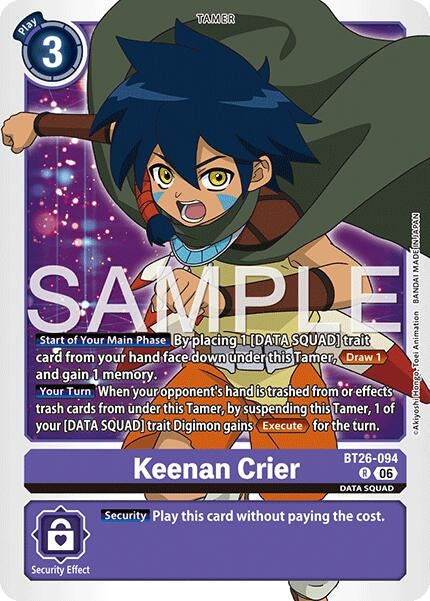 Image for Keenan Crier (BT26-094 R) (Foil) [Timeless Bonds] (BT-26) - Digimon Card Game