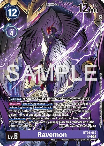 Image for Ravemon (BT26-082 SR) (Foil) [Timeless Bonds] (BT-26) - Digimon Card Game