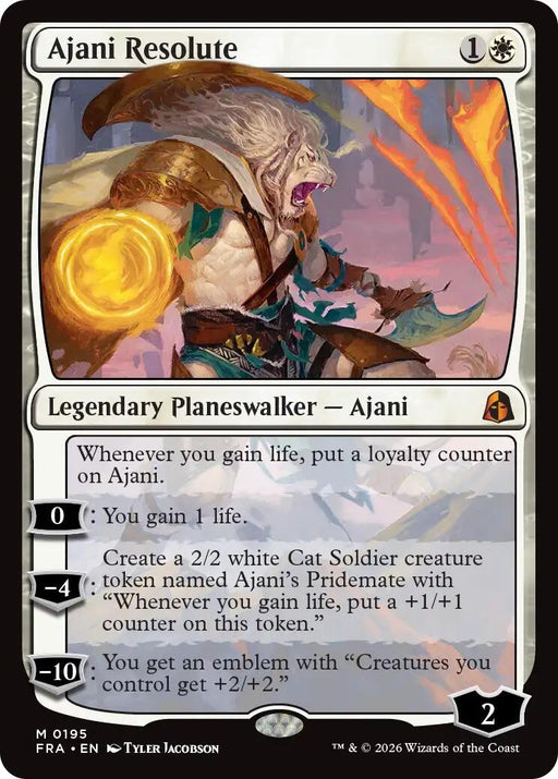 Image for Ajani Resolute (195) [Reality Fracture] (FRA) - Magic: The Gathering