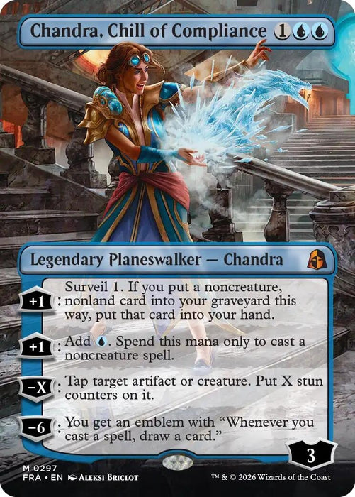 Image for Chandra, Chill of Compliance (Borderless) (297) (Foil) [Reality Fracture] (FRA) - Magic: The Gathering