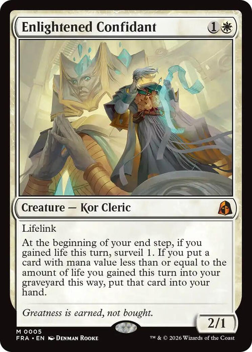 Image for Enlightened Confidant (5) (Foil) [Reality Fracture] (FRA) - Magic: The Gathering