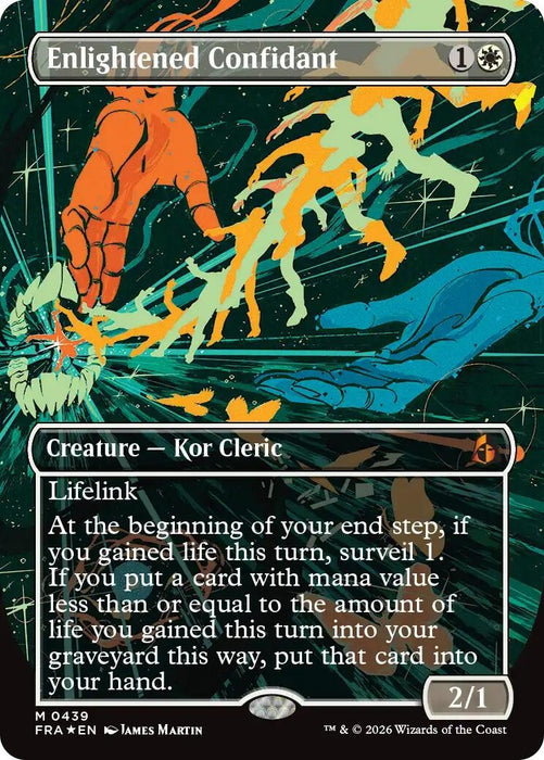 Image for Enlightened Confidant (Borderless) (0439) (439) (Foil) [Reality Fracture] (FRA) - Magic: The Gathering
