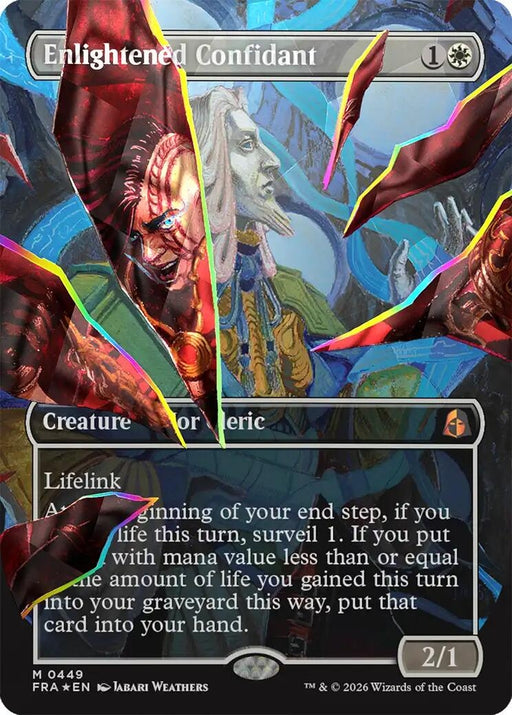 Image for Enlightened Confidant (Borderless) (Facet Foil) (0449) (449) (Foil) [Reality Fracture] (FRA) - Magic: The Gathering