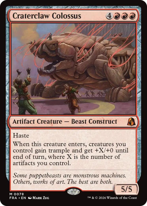 Image for Craterclaw Colossus (78) (Foil) [Reality Fracture] (FRA) - Magic: The Gathering