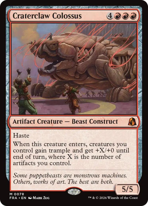 Image for Craterclaw Colossus (78) (Foil) [Reality Fracture] (FRA) - Magic: The Gathering