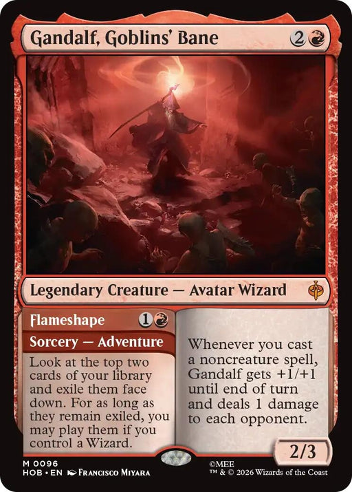 Image for Gandalf, Goblins' Bane (96) (Foil) [The Hobbit] (HOB) - Magic: The Gathering