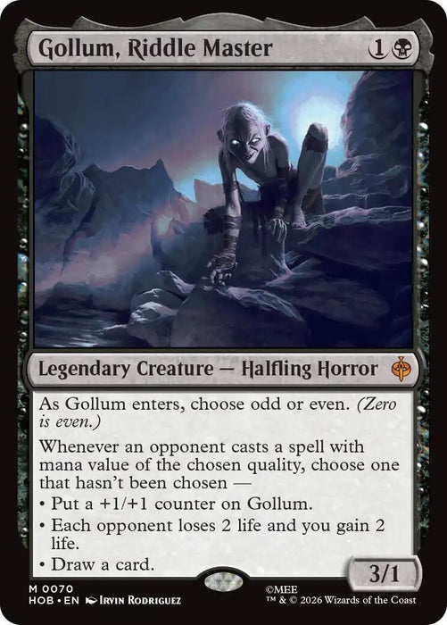 Image for Gollum, Riddle Master (70) [The Hobbit] (HOB) - Magic: The Gathering
