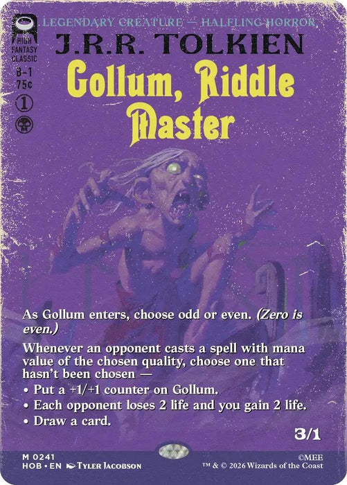 Image for Gollum, Riddle Master (Borderless) (241) [The Hobbit] (HOB) - Magic: The Gathering