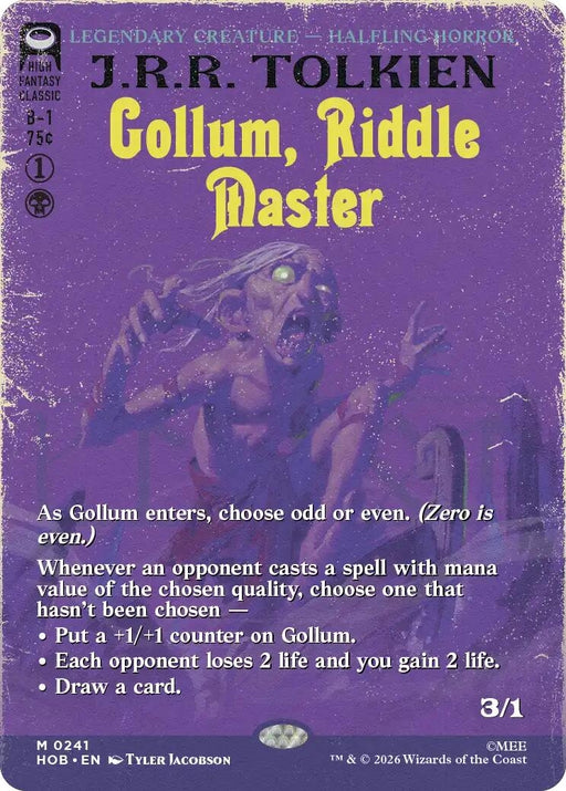 Image for Gollum, Riddle Master (Borderless) (241) [The Hobbit] (HOB) - Magic: The Gathering