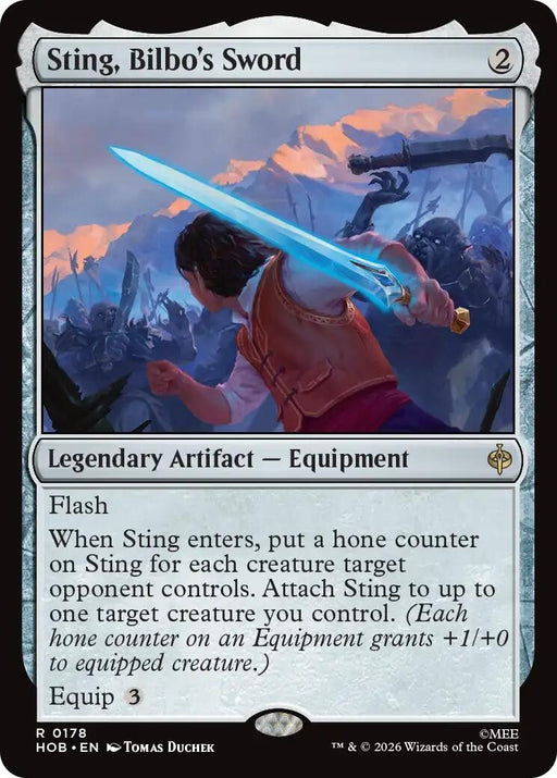 Image for Sting, Bilbo's Sword (178) (Foil) [The Hobbit] (HOB) - Magic: The Gathering