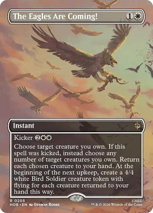 Image for The Eagles Are Coming! (Borderless) (205) [The Hobbit] (HOB) - Magic: The Gathering