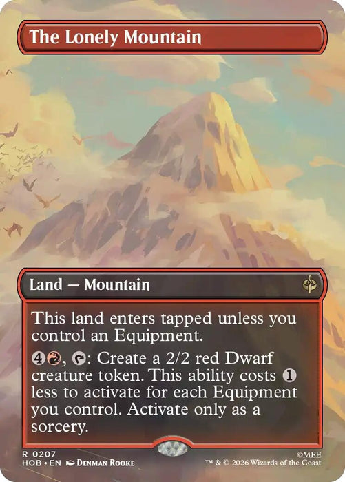 Image for The Lonely Mountain (Borderless) (0207) (207) (Foil) [The Hobbit] (HOB) - Magic: The Gathering
