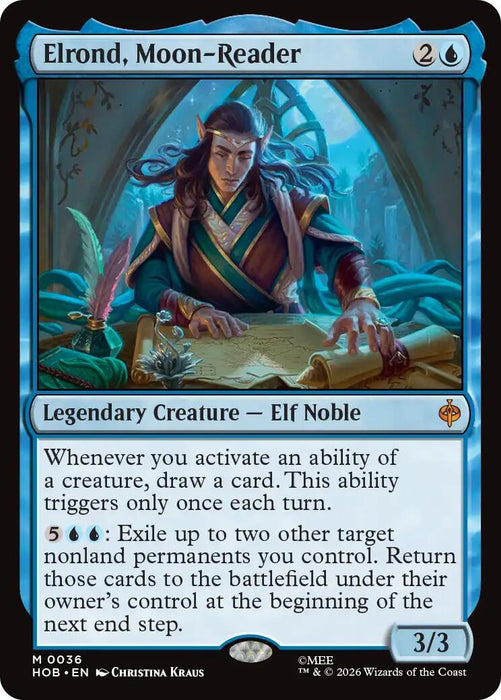 Image for Elrond, Moon-Reader (36) [The Hobbit] (HOB) - Magic: The Gathering