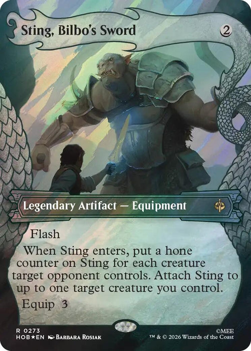Image for Sting, Bilbo's Sword (Showcase) (Surge Foil) (273) (Foil) [The Hobbit] (HOB) - Magic: The Gathering
