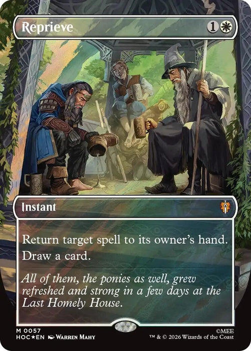 Image for Reprieve (Borderless) (Surge Foil) (57) (Foil) [The Hobbit: Eternal-Legal] (HOC) - Magic: The Gathering