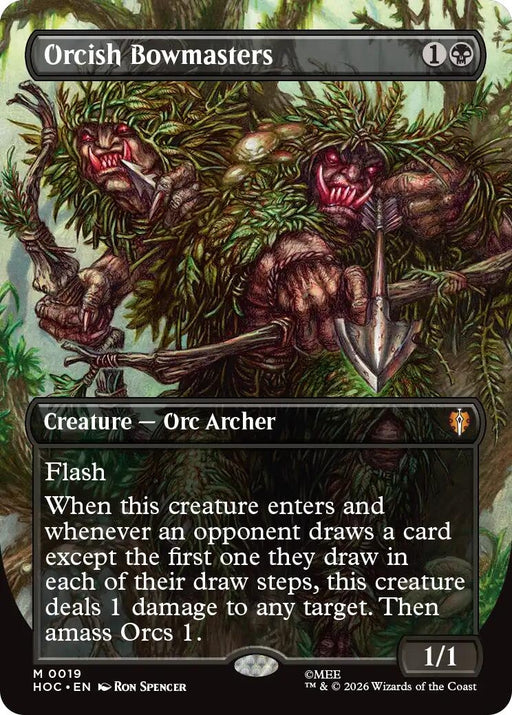 Image for Orcish Bowmasters (Borderless) (19) [The Hobbit: Eternal-Legal] (HOC) - Magic: The Gathering