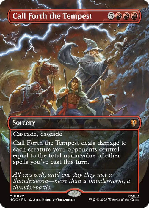 Image for Call Forth the Tempest (Borderless) (22) [The Hobbit: Eternal-Legal] (HOC) - Magic: The Gathering