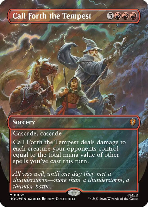 Image for Call Forth the Tempest (Borderless) (Surge Foil) (62) (Foil) [The Hobbit: Eternal-Legal] (HOC) - Magic: The Gathering