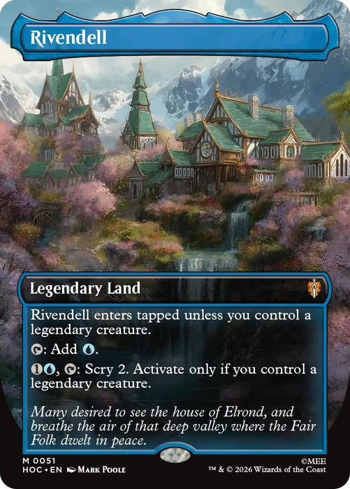 Image for Rivendell (Borderless) (51) [The Hobbit: Eternal-Legal] (HOC) - Magic: The Gathering