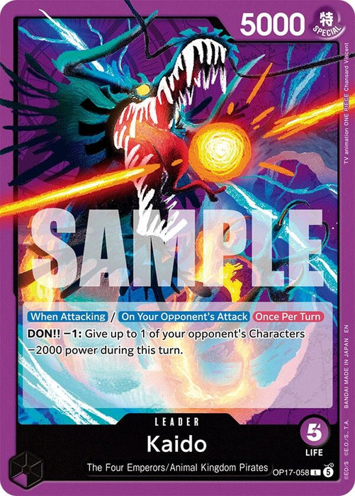 Image for Kaido (058) (OP17-058) [The World's Strongest Warriors] (OP17) - One Piece Card Game