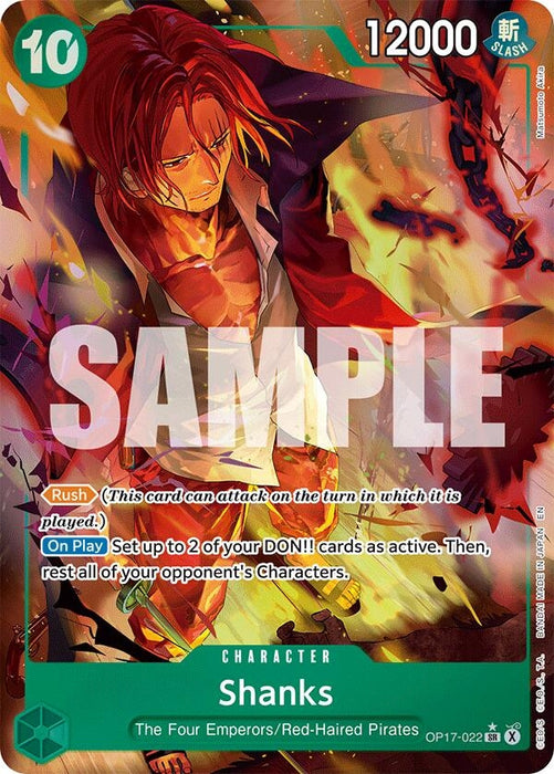 Image for Shanks (022) (Alternate Art) (OP17-022) (Foil) [The World's Strongest Warriors] (OP17) - One Piece Card Game