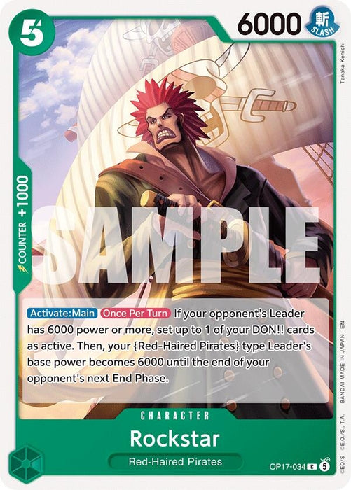 Image for Rockstar (OP17-034) [The World's Strongest Warriors] (OP17) - One Piece Card Game