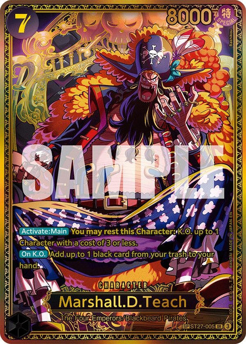 Image for Marshall.D.Teach (ST27-005) (SP) (ST27-005) (Foil) [The World's Strongest Warriors] (OP17) - One Piece Card Game
