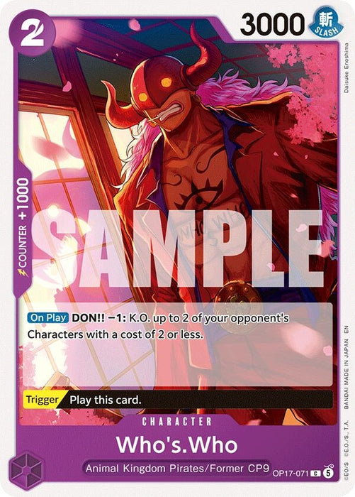 Image for Who's.Who (OP17-071) [The World's Strongest Warriors] (OP17) - One Piece Card Game